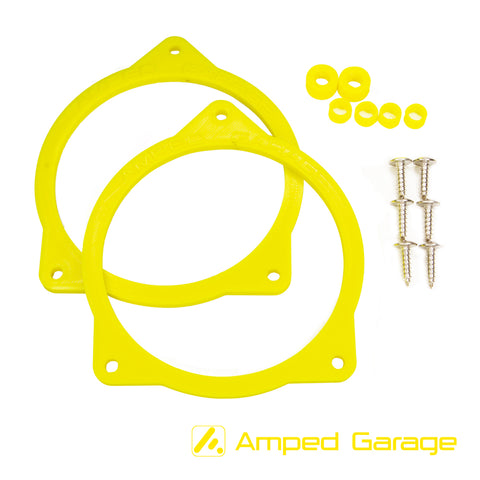 Amped Garage Model 3/Y Rear Door Speaker Adapter Set - Faital 4FE32 Speakers